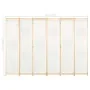 Biombo divisor de 6 paneles de tela color crema 240x170x4 cm de vidaXL, Divisores de ambientes - Ref: Foro24-248174, Precio: ...