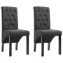 Sillas de comedor 2 unidades tela gris oscura de vidaXL, Sillas de comedor - Ref: Foro24-248986, Precio: 196,19 €, Descuento: %
