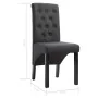 Sillas de comedor 2 unidades tela gris oscura de vidaXL, Sillas de comedor - Ref: Foro24-248986, Precio: 196,19 €, Descuento: %