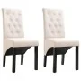 Sillas de comedor 2 unidades tela color crema de vidaXL, Sillas de comedor - Ref: Foro24-248987, Precio: 192,04 €, Descuento: %
