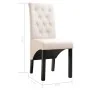 Sillas de comedor 2 unidades tela color crema de vidaXL, Sillas de comedor - Ref: Foro24-248987, Precio: 192,04 €, Descuento: %
