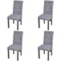 Sillas de comedor 4 unidades tela gris claro de vidaXL, Sillas de comedor - Ref: Foro24-272245, Precio: 348,66 €, Descuento: %