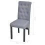 Sillas de comedor 4 unidades tela gris claro de vidaXL, Sillas de comedor - Ref: Foro24-272245, Precio: 348,66 €, Descuento: %