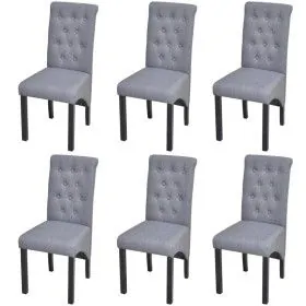 Sillas de comedor 6 unidades tela gris claro de vidaXL, Sillas de comedor - Ref: Foro24-272246, Precio: 540,48 €, Descuento: %