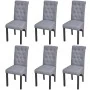 Sillas de comedor 6 unidades tela gris claro de vidaXL, Sillas de comedor - Ref: Foro24-272246, Precio: 540,48 €, Descuento: %