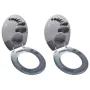 Asientos de inodoro con tapas 2 uds MDF piedras de vidaXL, Asientos de inodoros y bidés - Ref: Foro24-275910, Precio: 80,14 €...