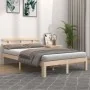 Estructura de cama de madera maciza 140x190 cm de vidaXL, Camas y somieres - Ref: Foro24-814734, Precio: 114,09 €, Descuento: %