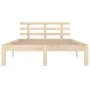 Estructura de cama de madera maciza 140x190 cm de vidaXL, Camas y somieres - Ref: Foro24-814734, Precio: 114,09 €, Descuento: %