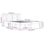 Estructura de cama de madera maciza 140x190 cm de vidaXL, Camas y somieres - Ref: Foro24-814734, Precio: 114,09 €, Descuento: %
