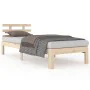 Estructura de cama de madera maciza 90x200 cm de vidaXL, Camas y somieres - Ref: Foro24-814739, Precio: 68,23 €, Descuento: %