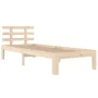 Estructura de cama de madera maciza 90x200 cm de vidaXL, Camas y somieres - Ref: Foro24-814739, Precio: 68,23 €, Descuento: %