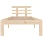 Estructura de cama de madera maciza 90x200 cm de vidaXL, Camas y somieres - Ref: Foro24-814739, Precio: 68,23 €, Descuento: %