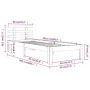 Estructura de cama de madera maciza 90x200 cm de vidaXL, Camas y somieres - Ref: Foro24-814739, Precio: 68,23 €, Descuento: %