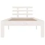 Estructura de cama madera maciza blanco 90x200 cm de vidaXL, Camas y somieres - Ref: Foro24-814740, Precio: 82,79 €, Descuent...