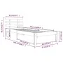 Estructura de cama madera maciza blanco 90x200 cm de vidaXL, Camas y somieres - Ref: Foro24-814740, Precio: 82,79 €, Descuent...