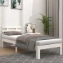 Estructura de cama madera maciza blanca 100x200 cm de vidaXL, Camas y somieres - Ref: Foro24-814745, Precio: 92,03 €, Descuen...
