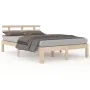 Estructura de cama madera maciza 120x200 cm de vidaXL, Camas y somieres - Ref: Foro24-814749, Precio: 111,49 €, Descuento: %