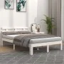 Estructura de cama madera maciza blanco 120x200 cm de vidaXL, Camas y somieres - Ref: Foro24-814750, Precio: 129,09 €, Descue...