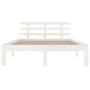 Estructura de cama madera maciza blanco 120x200 cm de vidaXL, Camas y somieres - Ref: Foro24-814750, Precio: 129,09 €, Descue...