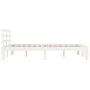 Estructura de cama madera maciza blanco 120x200 cm de vidaXL, Camas y somieres - Ref: Foro24-814750, Precio: 129,09 €, Descue...