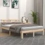 Estructura de cama madera maciza 140x200 cm de vidaXL, Camas y somieres - Ref: Foro24-814754, Precio: 129,08 €, Descuento: %