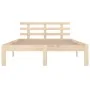 Estructura de cama madera maciza 140x200 cm de vidaXL, Camas y somieres - Ref: Foro24-814754, Precio: 129,08 €, Descuento: %