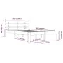 Estructura de cama madera maciza 140x200 cm de vidaXL, Camas y somieres - Ref: Foro24-814754, Precio: 129,08 €, Descuento: %