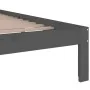 Estructura de cama madera maciza gris King Size 150x200 cm de vidaXL, Camas y somieres - Ref: Foro24-814761, Precio: 153,69 €...
