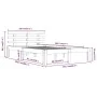 Estructura de cama madera maciza gris King Size 150x200 cm de vidaXL, Camas y somieres - Ref: Foro24-814761, Precio: 153,69 €...