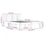 Estructura de cama de madera maciza 160x200 cm de vidaXL, Camas y somieres - Ref: Foro24-814764, Precio: 123,14 €, Descuento: %