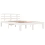 Estructura de cama de madera maciza blanco 160x200 cm de vidaXL, Camas y somieres - Ref: Foro24-814765, Precio: 126,83 €, Des...