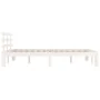 Estructura de cama de madera maciza blanco 160x200 cm de vidaXL, Camas y somieres - Ref: Foro24-814765, Precio: 126,83 €, Des...