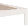 Estructura de cama de madera maciza blanco 160x200 cm de vidaXL, Camas y somieres - Ref: Foro24-814765, Precio: 126,83 €, Des...
