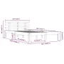 Estructura de cama de madera maciza blanco 160x200 cm de vidaXL, Camas y somieres - Ref: Foro24-814765, Precio: 126,83 €, Des...