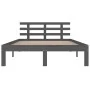 Estructura de cama madera maciza gris 200x200 cm de vidaXL, Camas y somieres - Ref: Foro24-814776, Precio: 181,14 €, Descuent...