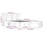 Estructura de cama madera maciza gris 200x200 cm de vidaXL, Camas y somieres - Ref: Foro24-814776, Precio: 181,14 €, Descuent...