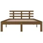 Estructura de cama madera maciza marrón miel 200x200 cm de vidaXL, Camas y somieres - Ref: Foro24-814777, Precio: 154,57 €, D...