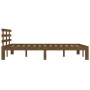 Estructura de cama madera maciza marrón miel 200x200 cm de vidaXL, Camas y somieres - Ref: Foro24-814777, Precio: 154,57 €, D...