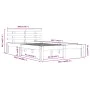 Estructura de cama madera maciza marrón miel 200x200 cm de vidaXL, Camas y somieres - Ref: Foro24-814777, Precio: 154,57 €, D...