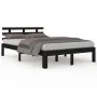 Estructura de cama de madera maciza negro 200x200 cm de vidaXL, Camas y somieres - Ref: Foro24-814778, Precio: 124,18 €, Desc...