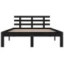 Estructura de cama de madera maciza negro 200x200 cm de vidaXL, Camas y somieres - Ref: Foro24-814778, Precio: 124,18 €, Desc...