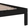 Estructura de cama de madera maciza negro 200x200 cm de vidaXL, Camas y somieres - Ref: Foro24-814778, Precio: 124,18 €, Desc...