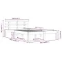 Estructura de cama de madera maciza negro 200x200 cm de vidaXL, Camas y somieres - Ref: Foro24-814778, Precio: 124,18 €, Desc...