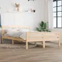 Solid wood double bed frame 135x190 cm by vidaXL, Beds and slatted bases - Ref: Foro24-814794, Price: 95,03 €, Discount: %