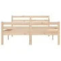 Solid wood double bed frame 135x190 cm by vidaXL, Beds and slatted bases - Ref: Foro24-814794, Price: 95,03 €, Discount: %