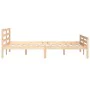 Solid wood double bed frame 135x190 cm by vidaXL, Beds and slatted bases - Ref: Foro24-814794, Price: 95,03 €, Discount: %