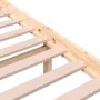 Solid wood double bed frame 135x190 cm by vidaXL, Beds and slatted bases - Ref: Foro24-814794, Price: 95,03 €, Discount: %