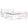 Solid wood double bed frame 135x190 cm by vidaXL, Beds and slatted bases - Ref: Foro24-814794, Price: 95,03 €, Discount: %