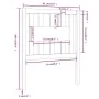Cabecero madera maciza de pino negro 81x4x100 cm de vidaXL, Cabeceros y pies de cama - Ref: Foro24-818649, Precio: 23,23 €, D...