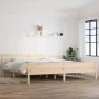 Estructura de cama madera maciza 200x200 cm de vidaXL, Camas y somieres - Ref: Foro24-814839, Precio: 124,84 €, Descuento: %